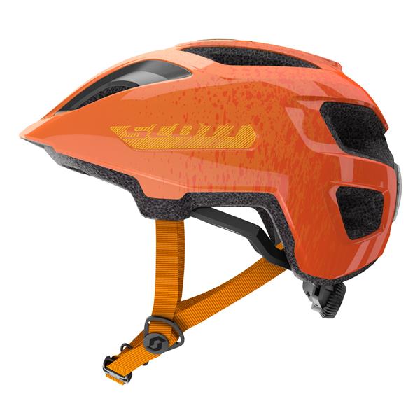 Scott Spunto Junior Fire Orange LED lys | Testet God af Tænk 50-56 cm | børne cykelhjelm