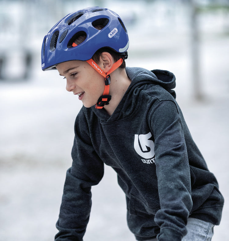 abus youn-i sparkling blue cykelhjelm str. 48-54 cm