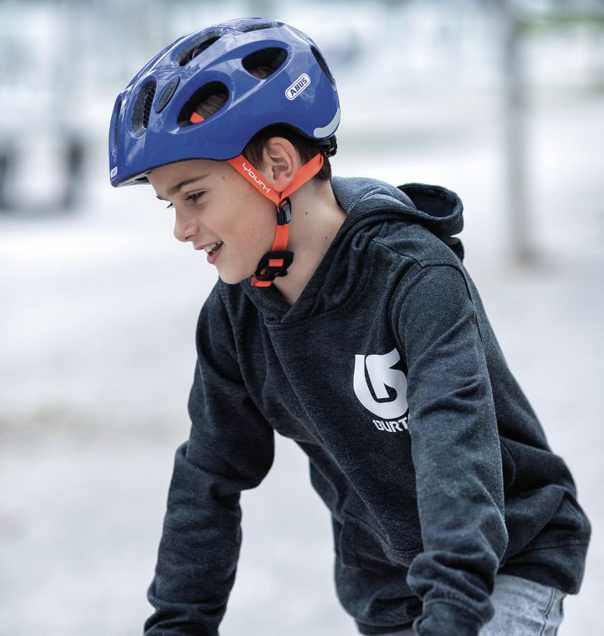 abus youn-i sparkling blue cykelhjelm str. 48-54 cm