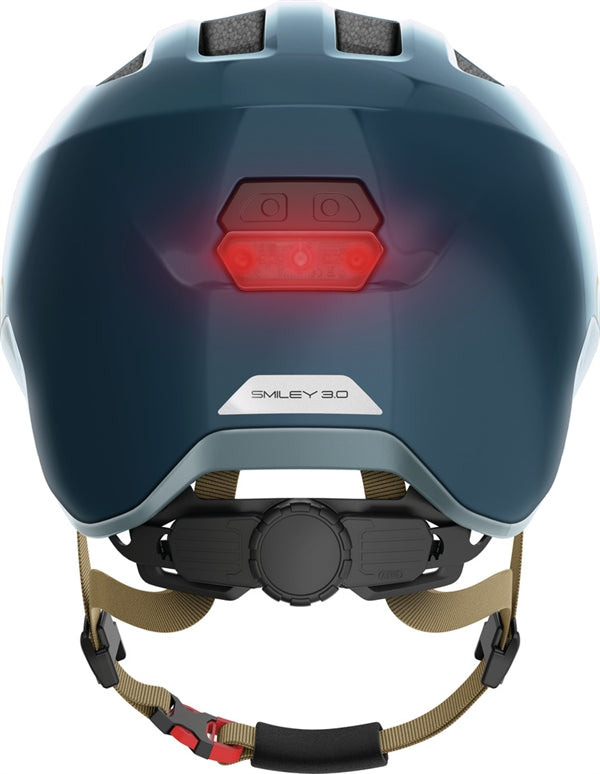 Abus Smiley 3.0 Ace LED Royal Blue. Blank blå cykelhjelm til børn og baby med aftagelig LED lygte