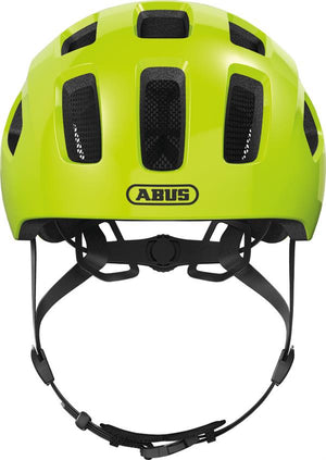 Abus Youn-I 2.0 Signal Yellow med LED lys | gul cykelhjelm til børn og unge