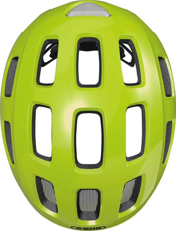 Abus Youn-I 2.0 Signal Yellow med LED lys | gul cykelhjelm til børn og unge
