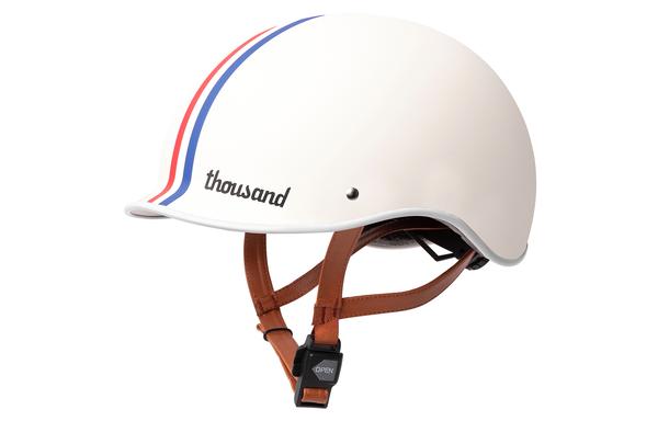 Thousand Heritage Speedway Creme | Hvid urban city cykelhjelm med striber