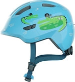 Abus Smiley 3.0 Croco Blue | ljusblå cykelhjälm med krokodiler för barn 