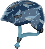 Abus Smiley 3.0 Blue Whale | mörkblå cykelhjälm med valar för barn 