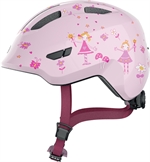 Abus Smiley 3.0 Rose Princess | Rosa cykelhjälm med prinsessmotiv för barn