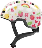 Abus Skurb Kid Cream Summer | cykelhjälm till bebis och barn. Frukt, glass och blommor