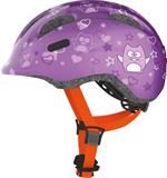 Abus Smiley 2.0 Purple Star | småbarns cykelhjälm grönt spänne