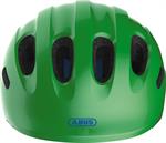 Abus Smiley 2.1 Sparkling Green med LED lampa | grön cykelhjälm till barn