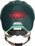 Abus Smiley 3.0 Ace LED Royal Green. Mörkgrön cykelhjälm för barn och bebis med LED bakljus