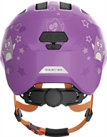 Abus Smiley 3.0 Purple Star. Lila cykelhjälm för barn och bebis med ugglor och stjärnor
