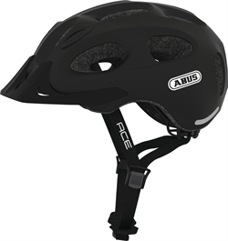 Abus Youn-I Ace Velvet Black med LED lampa | svart allround cykelhjälm med LED lampa