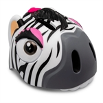 Crazy Safety Zebra med LED lampa. Vit Zebra cykelhjälm