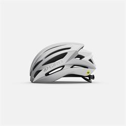 Giro Syntax Matte White Silver Mips | vit och silber cykelhjälm till landsväg