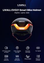 Livall Evo21 smart cykelhjälm LED lampa