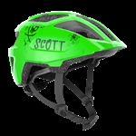 Scott Spunto Kid Fluo Green LED Lampa 46-52 cm | Grön cykelhjälm till barn