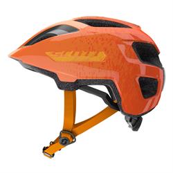 Scott Spunto Cykelhjälm Junior Fire Orange med LED Lampa